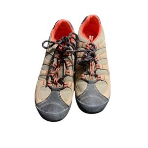 Clarks Shoes Womans 6.5 M‎ Outdoor Ortholite Walking Leather Beige Orange Hiking